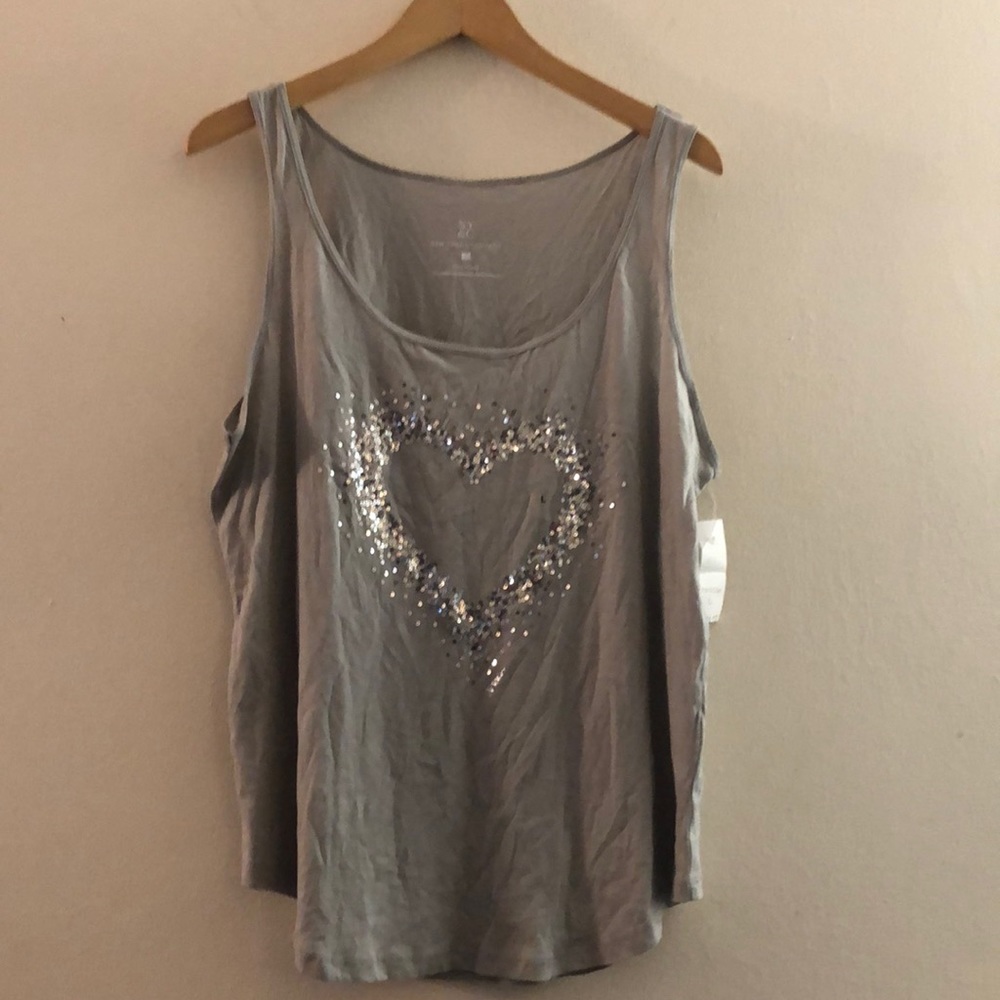 💜3/$24 sequin heart tank top